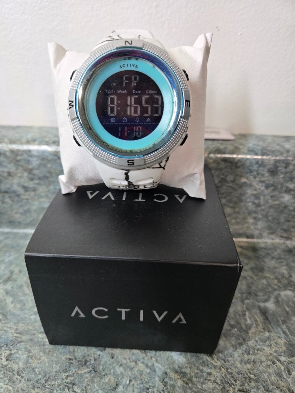 Activa Summit X Invicta Men's Digital Watch 50mm White Camouflage –ACW1915MC-005